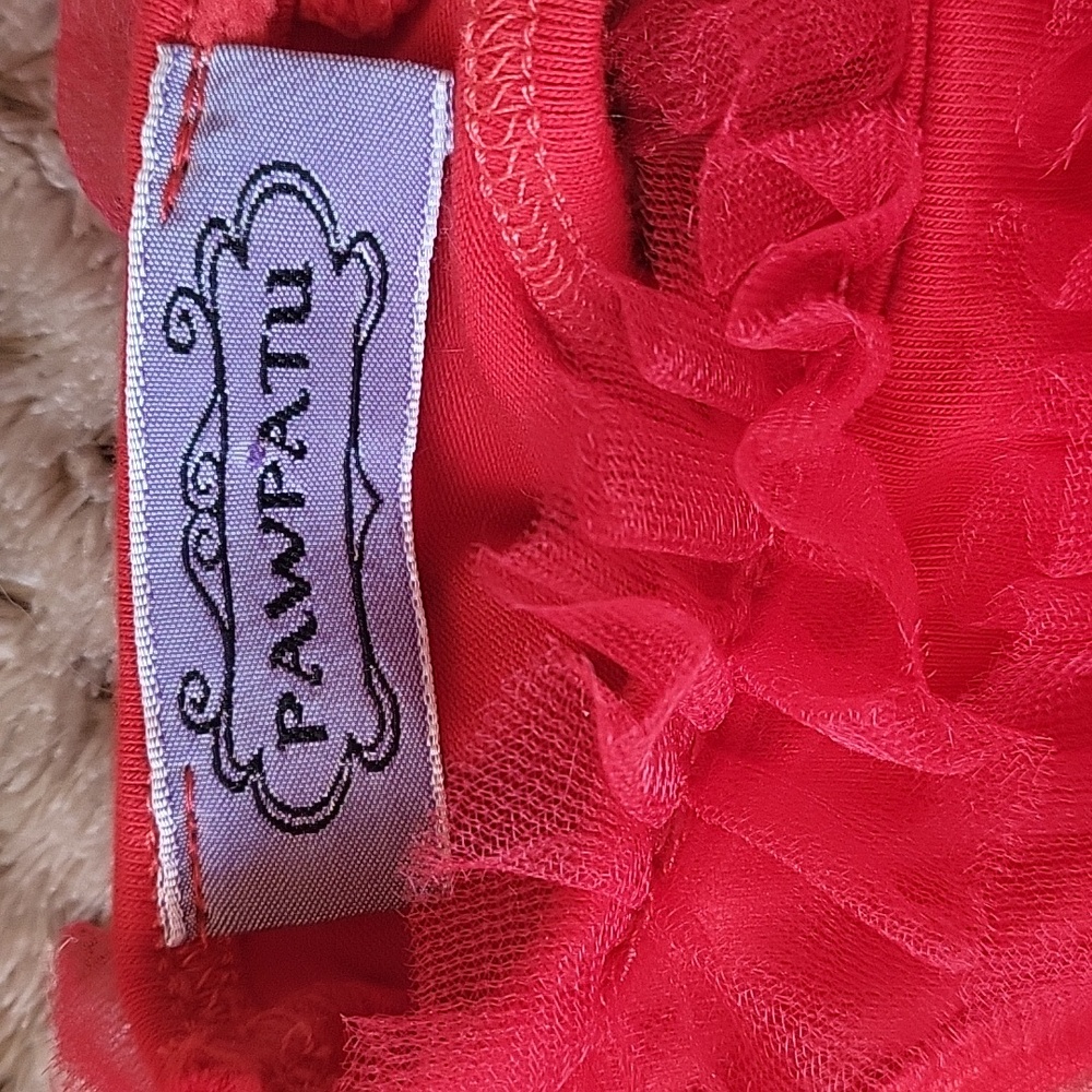 Pawpatu Red Ruffled Dog Dress - Picture 2 of 5